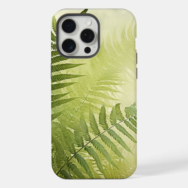 Green Botanical Fern Verlasst iPhone oder iPad Cas Hülle (Rückseite)