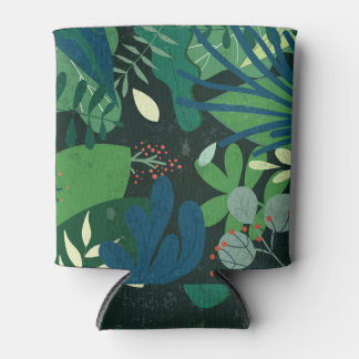 Green Botanical: Illustration tropischer Blätter Dosenkühler