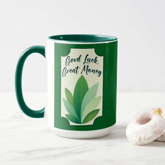 Green Botanical St Patrick’s Day Shirt – caneca Tasse (Mit Donut)