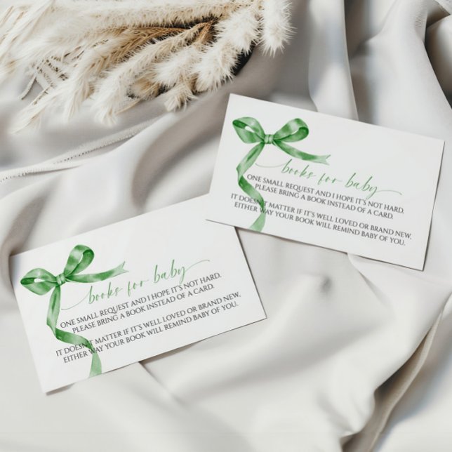 Green Bow Book of Baby Enclosure Card Begleitkarte (Von Creator hochgeladen)