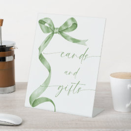 Green Bow Cards und Geschenke Sockelschild