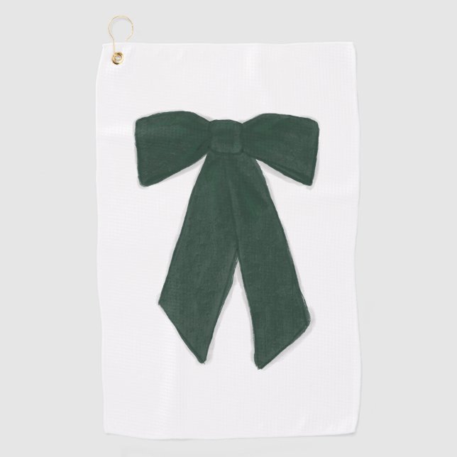 Green Bow Golf Towel Golfhandtuch (Vorderseite)