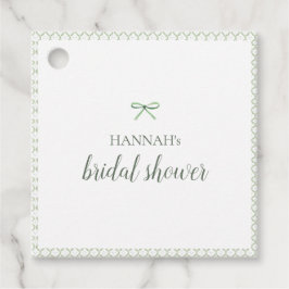 Green Bow Grandmillenial Brautparty Geschenkanhänger