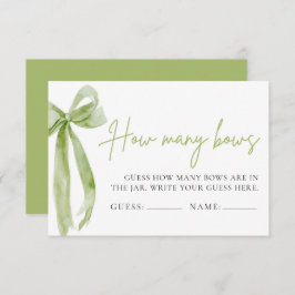 Green Bow schätzt, wie viele Bows Spiel Einladung