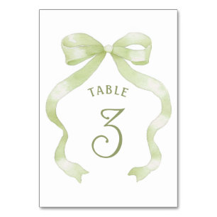 Green Bow-Tischnummer Tischnummer