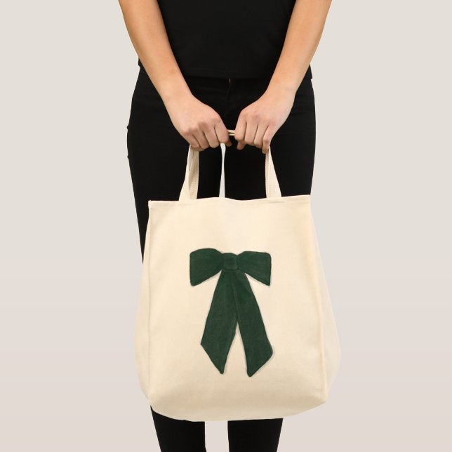 Green Bow Tote Bag Tragetasche (Vorderseite (Produkt))