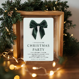 "Green Bow Weihnachts-Party | Eleganter Urlaub Acryleinladungen