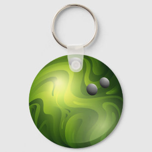 Green Bowling Ball Keyring Schlüsselanhänger