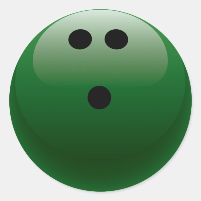 GREEN BOWLING BALL RUNDER AUFKLEBER (Vorderseite)