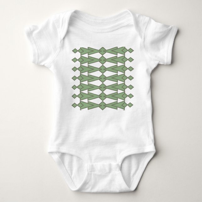 Green Bowties Baby Bodysuit Baby Strampler (Vorderseite)