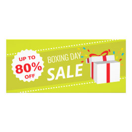 Green Boxing Day Card mit exklusiven Geschenkgutsc Werbekarte