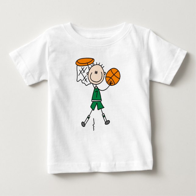 Green Boy Basketball T - Shirt und Geschenke (Vorderseite)