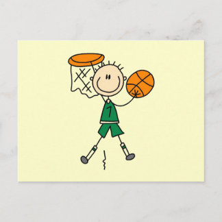 Green Boy Basketball T - Shirt und Geschenke Postkarte