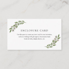Green Branch and Lavender Enclosure Card Begleitkarte