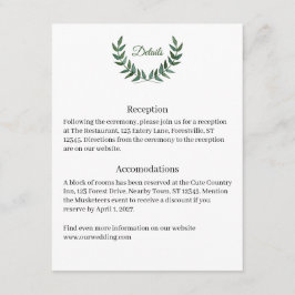 Green Branches Detail Card Begleitkarte