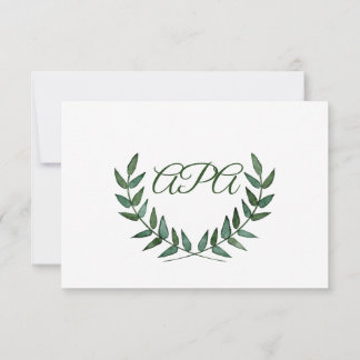Green Branches Response Card RSVP Karte