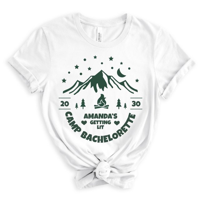 Green Bridesmaid Camping Junggeselinnen-Abschied Tri-Blend Shirt (Von Creator hochgeladen)