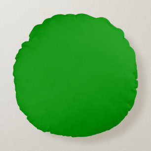 Green Bright kelIrish schlichte Farbe Custom Rundes Kissen