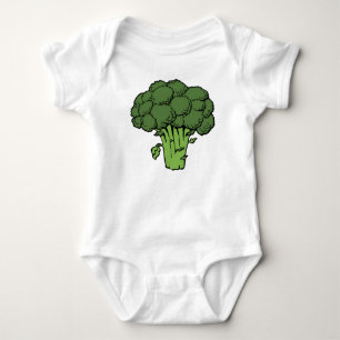 Green Broccoli Baby Strampler