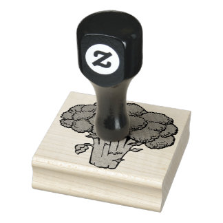 Green Broccoli Gummistempel