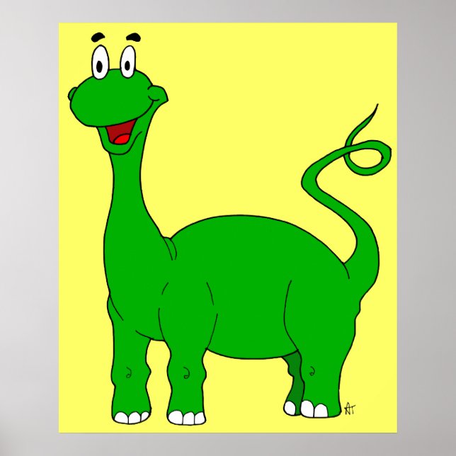 Green Brontosaurus Poster (Vorne)