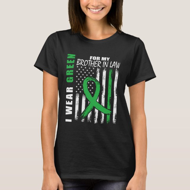 Green Brother In Law Kidney Disease Awareness USA  T-Shirt (Vorderseite)