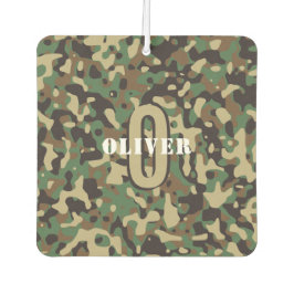 Green Brown Beige Camouflage Camouflage Monogram N Autolufterfrischer