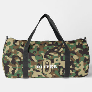 Green Brown Beige Camouflage Camouflage Monogram N Duffle Bag