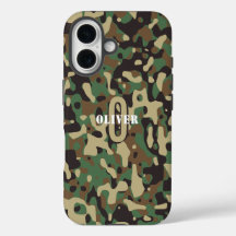 Green Brown Beige Camouflage Camouflage Monogram N
