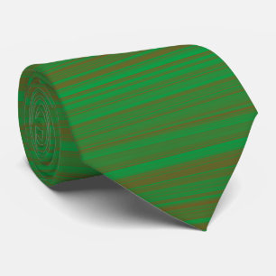 Green Brown Striping Muster Neck Tie Krawatte