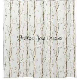 Green Brown Trees Duschvorhang