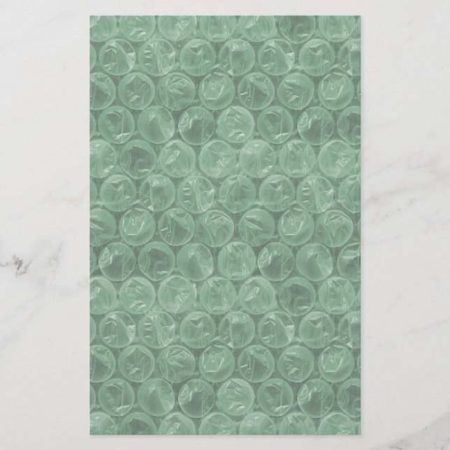 Green Bubble-Packing-Muster Briefpapier (Vorderseite)