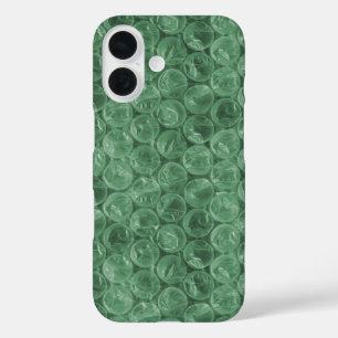 Green Bubble-Packing-Muster iPhone 16 Hülle