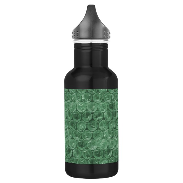 Green Bubble-Packing-Muster Edelstahlflasche (Links)