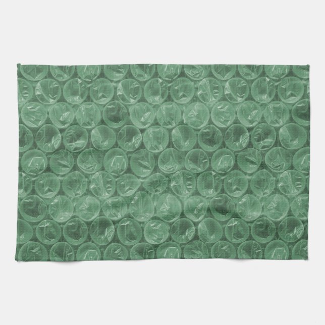 Green Bubble-Packing-Muster Küchentuch (Horizontal)