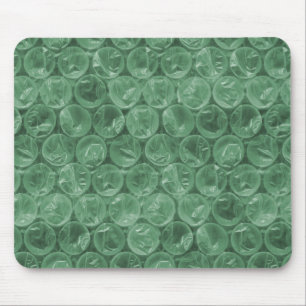 Green Bubble-Packing-Muster Mousepad