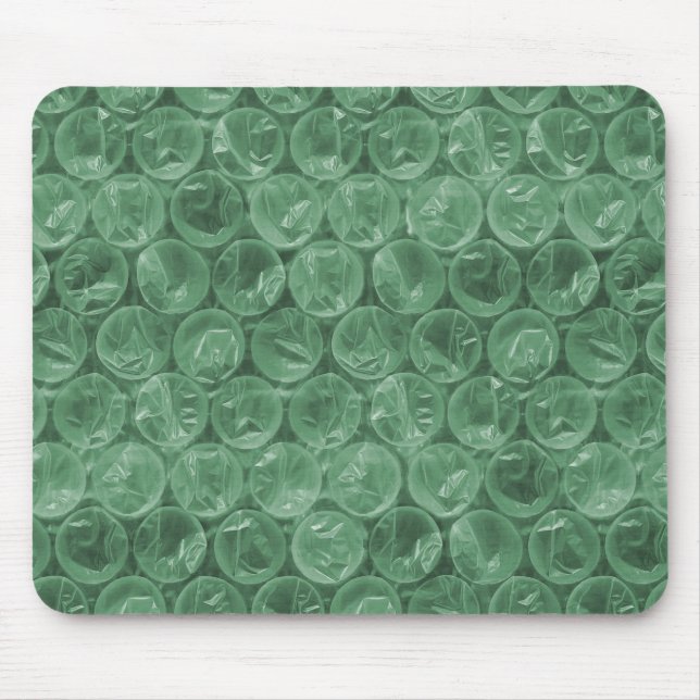 Green Bubble-Packing-Muster Mousepad (Vorne)