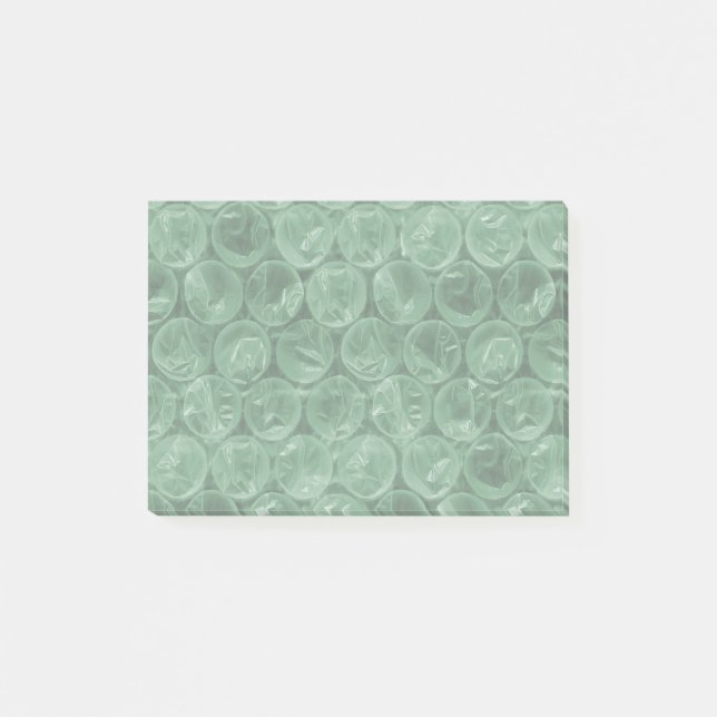 Green Bubble-Packing-Muster Post-it Klebezettel (Vorderseite)