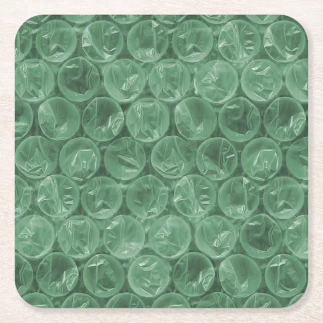 Green Bubble-Packing-Muster Rechteckiger Pappuntersetzer (Vorderseite)