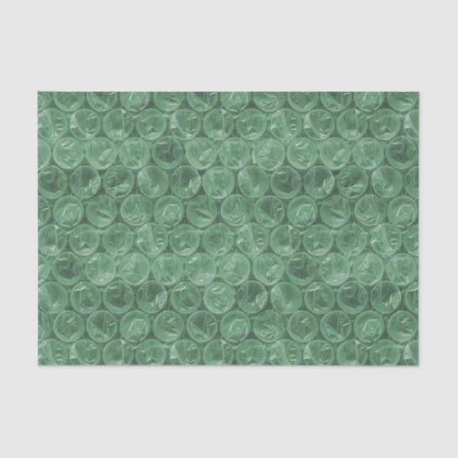 Green Bubble-Packing-Muster Seidenpapier (Vorderseite)
