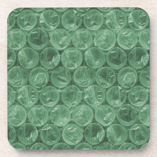 Green Bubble-Packing-Muster Untersetzer (Vorderseite)