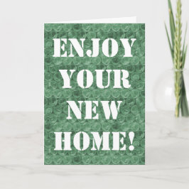 Green Bubble Wrapper Housewarming Card Einladung