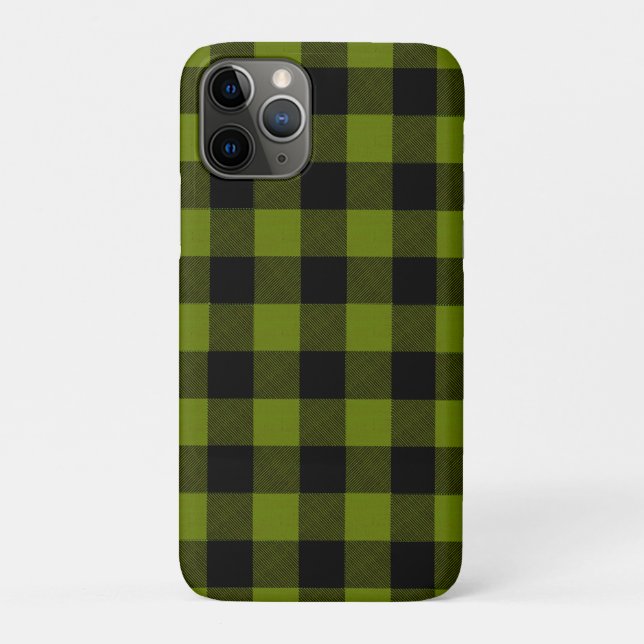 Green Buffalo Check Garden Case-Mate iPhone Hülle (Rückseite)