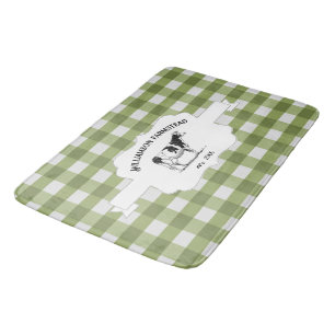 Green Buffalo Kariert Farm Kuh Bath Mat Badematte