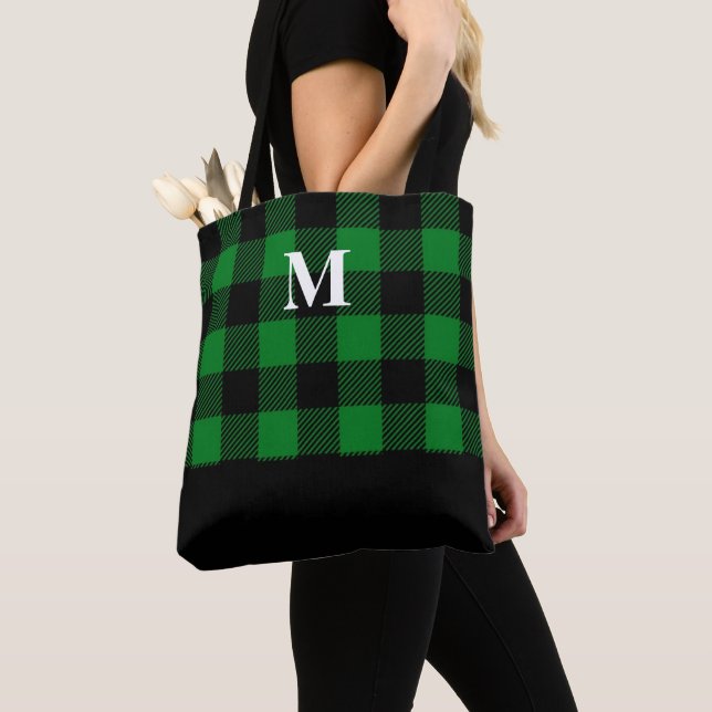 Green Buffalo Kariert Monogram Tote Bag (Von Nahem)