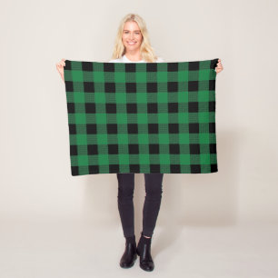 Green Buffalo Kariertes Muster Fleece Blanket