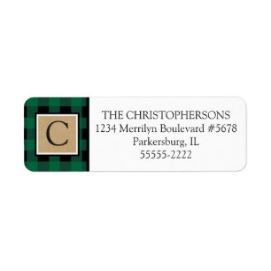 Green Buffalo Karo Kariert und Kraft Paper Monogra