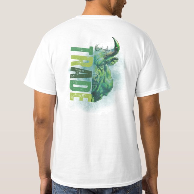 Green bull | Trade Design T-Shirt (Rückseite)