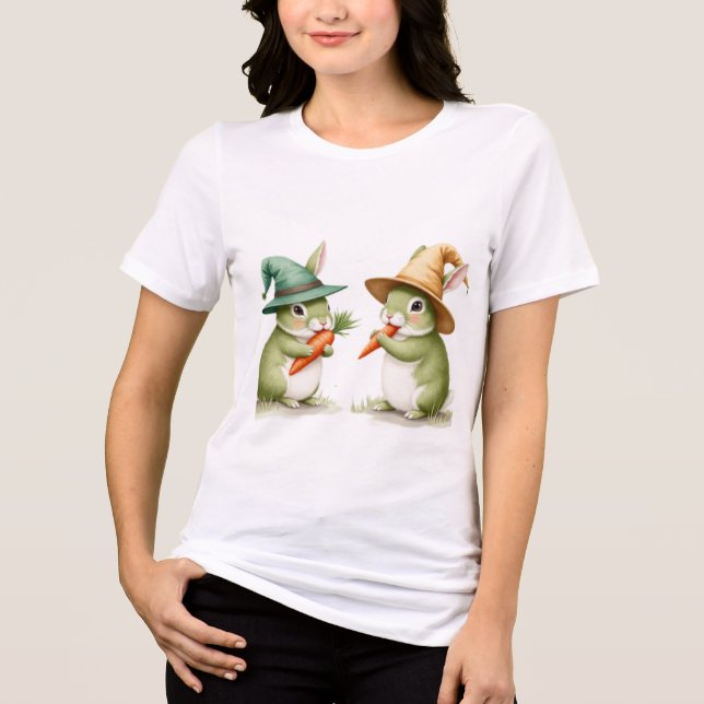 green bunnies Tri-Blend shirt (Vorderseite)