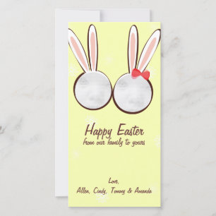 Green Bunny Oaster Foto Cards Feiertagskarte